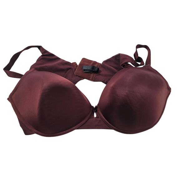 Torrid curve burgandy red size 42DD plunge t shirt bra underwire full coverage - Picture 1 of 4